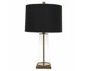 Aspen Table Lamp White, Black 13309, 13324 Cafe Lighting - Antique Gold/Black