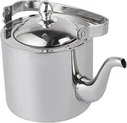 HEALEEP Large Stainless Steel Tea Kettle with Infuser Stovetop Safe Teapot for Loose Leaf Tea Ergonomic Design for Easy Pouring Present for Tea Lovers