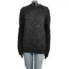CELINE 1090$ Crewneck Sweater - Dark Blue Melange Fluffy Alpaca Wool
