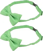 [KESYOO] 2pcs bow tie party neck ties kids necktie leprechaun mens accessories neck ties party dress up party favor supplies Party Costumes Korean version men's polyester patrick