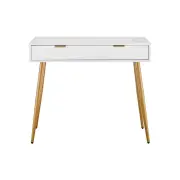 Christian Wooden Hallway Console Hall Table W/ 1-Drawer - White - White