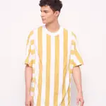 STONE AS_設計師品牌SALE PRINTED T-SHIRTS IN YELLOW / 芥末黃條紋Ｔ恤