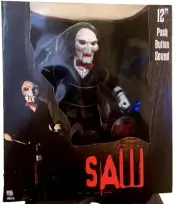 NECA 12 Inch Saw Billy & Tricycle push button sound Figurine
