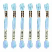 6 Skeins Embroidery Floss, Polyester Embroidery Threads Sky Blue