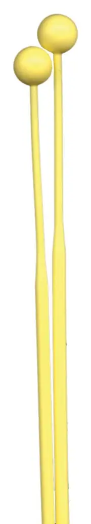 Glockenspiel Mallet / Beater Yellow PVC Plastic Pair