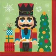 Nutcracker Lunch Napkins 16 Pack Christmas Winter Party Decoration