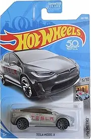 [Hot Wheels] Tesla Model X, Silver, 1:64 Scale Die Cast, Car, Children, Unisex, 36+ Months
