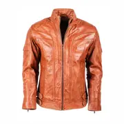 Nomad Tan Leather Moto Jacket