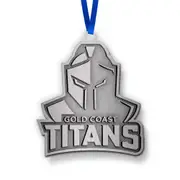 Gold Coast Titans NRL Metal Christmas Tree Ornament Decoration