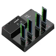 MAIWO 4-Bay M.2 NVME SSD Cloner Duplicator USB3.1 Gen2 10Gbps 4-Bay Offline Copy Tool-Free Docking Station Supports 2TB