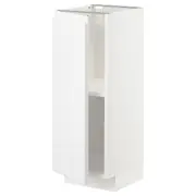 METOD base cabinet with shelves, white/Voxtorp high-gloss/white, 30x37x80 cm