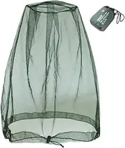 Cinvo Head Net Hat Insect Net Face Net for Insects Mosquitoes Outdoor Activities Works Over Most Hats Comes with Free Bags Olive Green