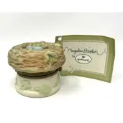Vtg 1999 Hallmark Marjolien Bastin Bird Nest Love Begins With Mother Trinket Box