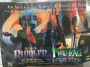 BATMAN (Movie) RIDDLER & TWO-FACE Folded Promo Poster : DC 1995 UNUSED 34" X 22"