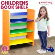 Kids Children Bookcase Wooden Book Shelf Bookshelf Unit Toy Storage Stand