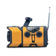 Emergency NOAA Weather Alert Radio with AM FM Shortwave Bands Hand Crank Solar Charger 5000mAh Battery LED Flashlight USB Charger SOS Alarms