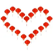 20 pcs Traditional Chinese Red Paper Lantern New Year Decals Supplies Waterproof