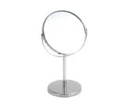 Double Sided Standing Table Mirror Cosmetic Makeup Beauty Magnifying 360° Chrome