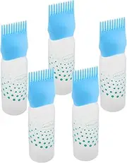TOVINANNA 5pcs Soft Hair Bottle Applicator with Scalp Oiling Comb for Hair Dyeing and Salon Use