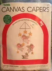 Leisure Arts Babe Angels Christmas Mobile Kit 1983 Plastic Canvas Capers #455