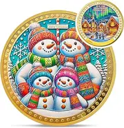 Merry Christmas Snowman Commemorative Challenge Coin - Gold Santa Claus Decorations Coin - Always Believe Papa Noel Xmas Collectible Token Decor - Snowy Village Christmas Ornaments Gift for Family Kid