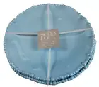 Soho Loft Dinner Plates Blue Shimmer Pearl Edge Set of 4 Melamine 10.75" NWT