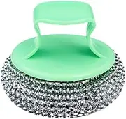 Stainless Steel Scrubber with Handle,Detachable Steel Wool Scrubber for Cleaning Scrubbers Pot Dish Dishes,Heavy Duty