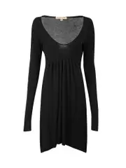 Vintage Black Plunge Neck Dress