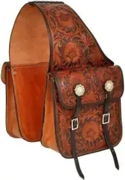 High Quality Cow Hide Leather Western Horse Saddle Bag For Horse saddle bag