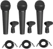 XM8500 Dynamic Vocal Mic 3-Pack W/ 25Ft XLR Cable Bundle