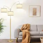 Nintiue Dimmable Floor Lamp - 3 Lights Gold Arc Floor Lamps for Living Room 1...