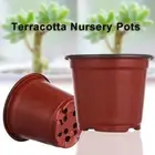 Mini Terracotta Two-Tone Plant Trays Round Planter Nursery Pots Flower Vases