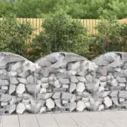 NNEVL Arched Gabion Basket 100x50x80/100 cm Galvanised Iron