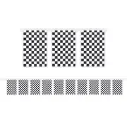 Black and White Rectangle Chequered Flag Banner (3.6m)