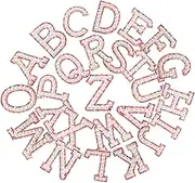 DOITOOL 26pcs English Letter Patch Glitter Clothing Ornaments Pearl Letter Patch for DIY Decor
