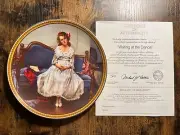 KNOWLES: NORMAN ROCKWELL: Waiting At The dance” Plate 1983 (New In Box) w/COA
