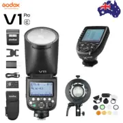 Godox V1Pro C TTL Round Head Flash + XPro-C Trigger For Canon + AK-R1+S2 Bracket