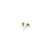 14k Yellow Gold 6x3mm Marquise Emerald Earrings