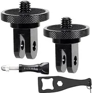 Aluminum Camera Tripod Adapter 1/4"-20 Conversion Adapter Mounts Compatible with Gopro Action Cameras Insta360 and Other Standard 1/4 Accessories, Quarter Inch Mount Adapter (Type A)