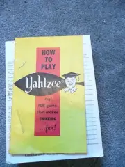 vintage yahtzee scorecards and manual new