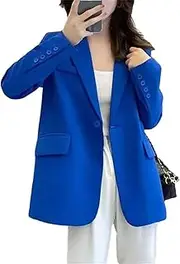 [Generic] Women's Spring Khaki Suit Jacket Long Sleeve Blazers Coat Casual Office Ladies Blazer Tops