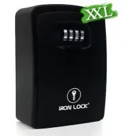 Iron Lock® - XXL Key Lock Box Wall Mount for Keys 4 Digit Combination with