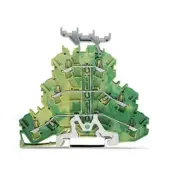 A●10pcs WAGO 2002-3237 Triple-Deck Ground Terminal Block 5.2 mm Wide 2.5mm² ​New