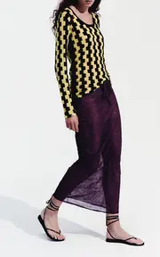 [ZANKOV] Rita Perforated Intarsia-Knit Wool Top