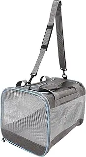 VILLFUL Breathable Cat Carrier Bag Pet Travel Bag for Cats and Dogs Durable Mesh Design for Outdoor Use Easy Open Close Portable Pet Backpack Grey