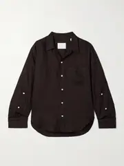 [Citizens of Humanity] Citizens of Humanity - Kayla Shrunken Linen Shirt - Brown - small small Brown