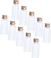 EPIGEIST 40pcs Baby Tooth Collection Bottle Decorative Wishing Bottles Wood Stoppers Glass Jars Safe Creative for Boys and Girls