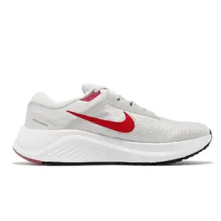 【NIKE 耐吉】慢跑鞋 Air Zoom Structure 24 男鞋 灰白 紅 基本款 運動鞋(DA8535-010)