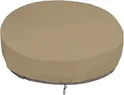 SunPatio Round Patio Daybed Cover 75 Inch, Outdoor Canopy Daybed Sofa Cover with Waterproof Sealed Seam, Fadestop, All Weather Protection, Taupe