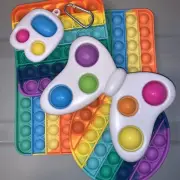 [5 Pack] Rainbow Popit Fidget it Pop Toy Push Bubble Sensory Set Stress Relief